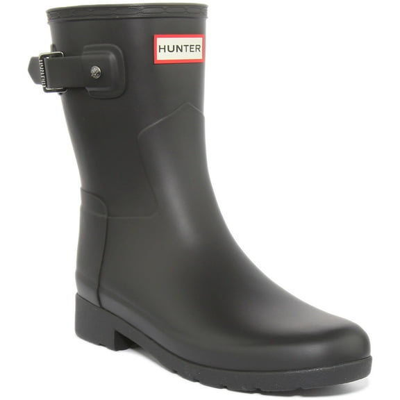 Hunter Original Women's Refined Slim Fit Short Wellington Boot In Black Size 7