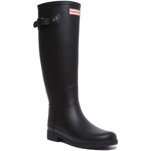 Hunter Original Women's Refined Tall Wellington Boot In Black Size 8