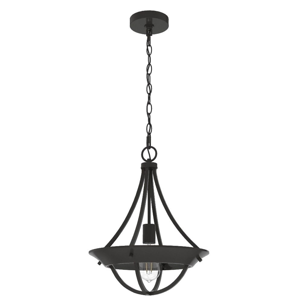 Noble Bronze Mountain Modern 14" Pendant Light with Glass Accents