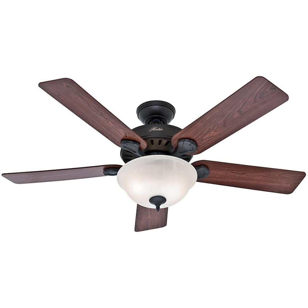 New Bronze 52" Ceiling Fan with Cherry/Oak Reversible Blades and LED Light