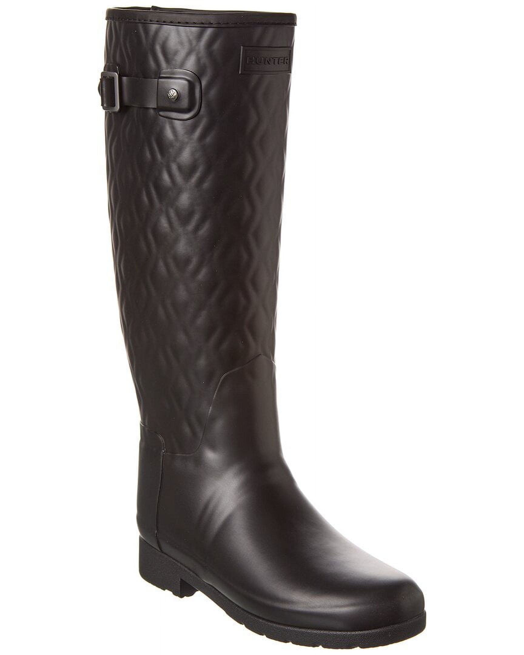 靴 HUNTER ORIGINAL REFINED TALL BOOTS Hunter Tall Insulated Women's Original Refined Black Rubber Rain