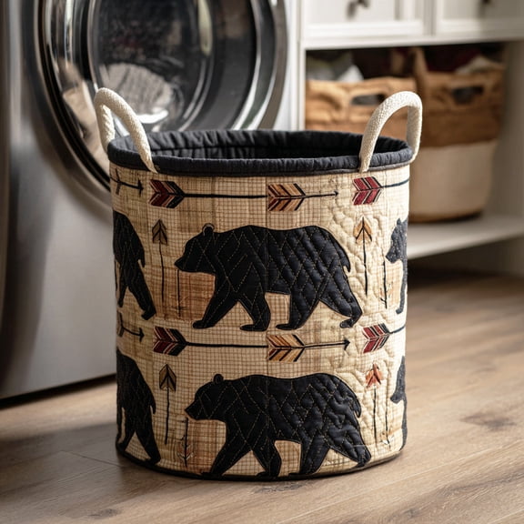 Hunter Ridge Quilted Laundry Basket, Clothes Hamper Storage Bag, Housewarming Gift Ideas, Mother's Day Gifts, Birthday Gift
