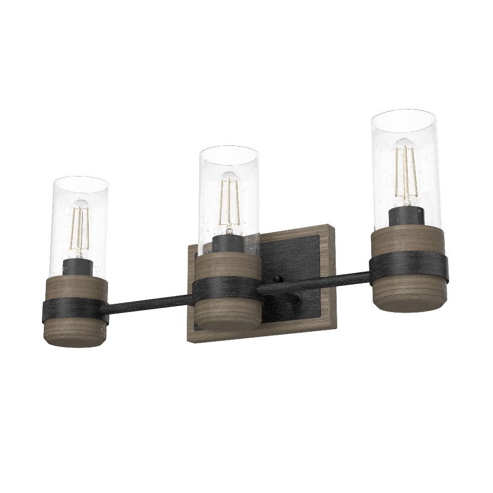 Rustic Iron 3-Light Dimmable Outdoor Vanity Fixture