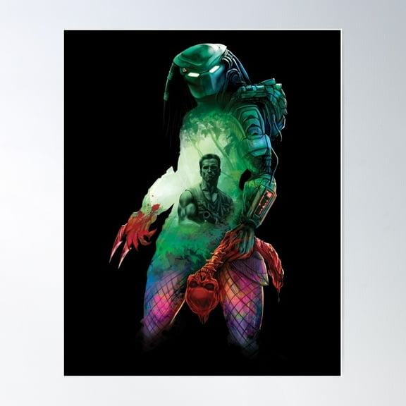 Hunter'S Game- Predator Poster Wall Art, Modern Wall Decor For Living Room Bedroom, 8x12 UNFRAMED