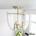 thumbnail image 1 of Hunter - Sacha 3-light Alturas Gold, Medium Size Flush Mount Light, Dimmable, Modern Style, Urn Shaped, for Bedrooms, Dining, Living Rooms - 19387, 1 of 8