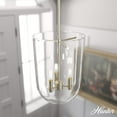 thumbnail image 1 of Hunter - Sacha 3-light Alturas Gold, Medium Size Pendant Light, Dimmable, Modern Style, Urn Shaped, for Bedrooms, Dining, Living Rooms - 19385, 1 of 9
