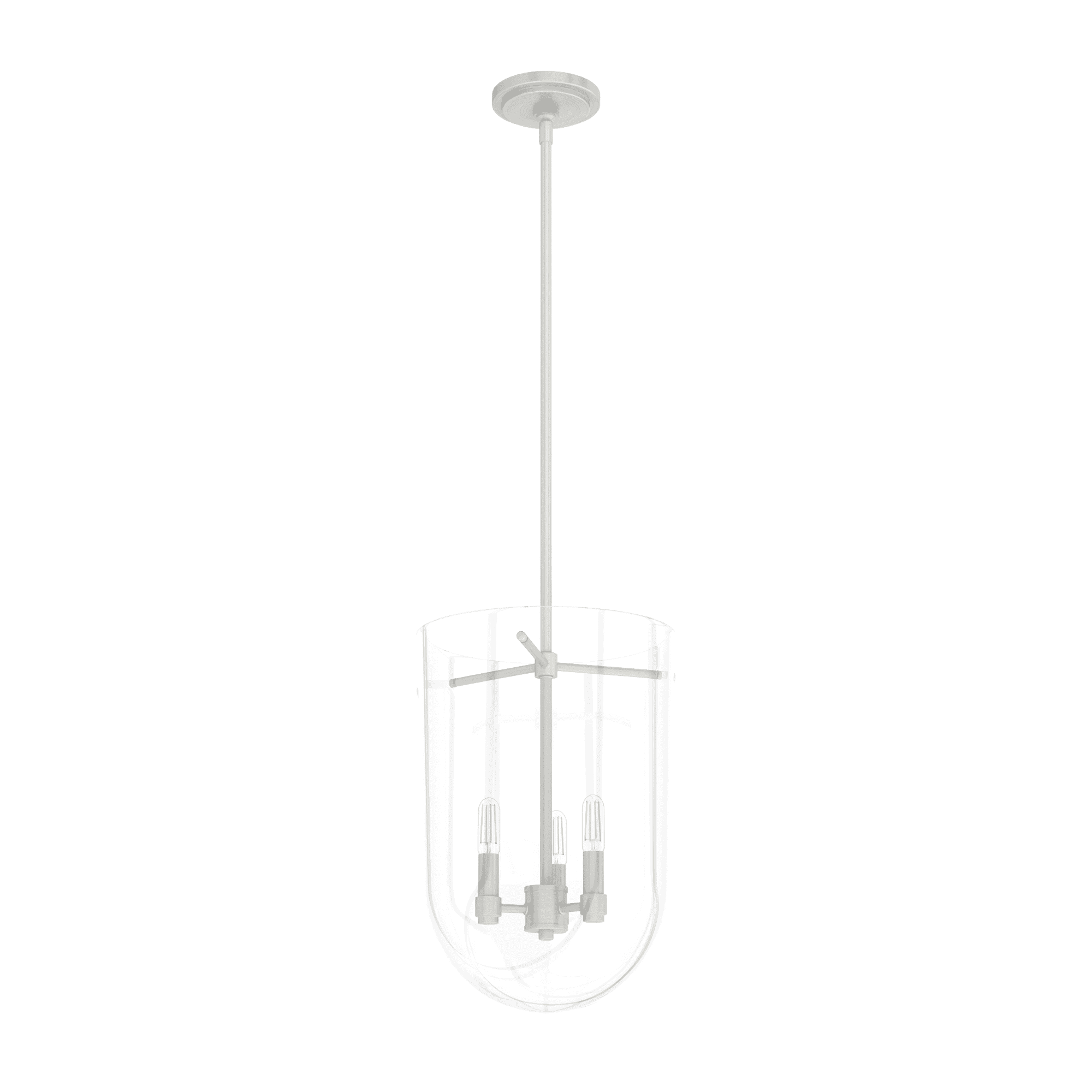 Sacha Brushed Nickel 16" Modern LED Pendant Light with Clear Glass