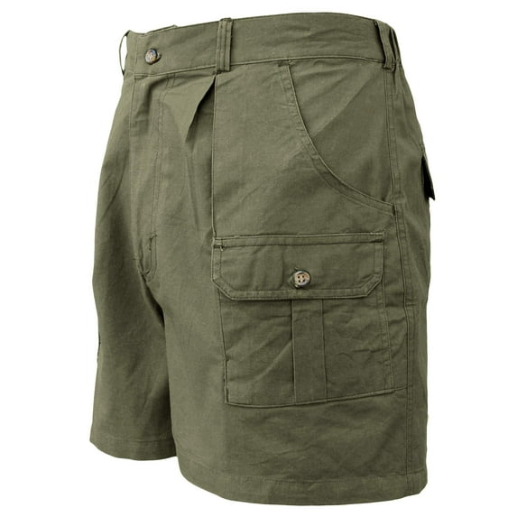 Hunter Safari Shorts for Men, Professional 100% Cotton Cargo (Moss, 38)