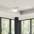 thumbnail image 1 of Hunter 52 inch Indoor Ceiling Fan with LED Light and Remote Control - Standard Mount White Ceiling Fan, 3 Blades, For Bedroom, Living Room, or Kitchen - Sentinel 59169, Fresh White, 1 of 15