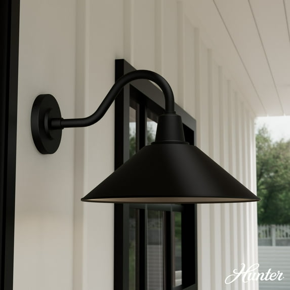 Hunter - Skyflow 1-light Matte Black, , Dimmable, Modern Style, Cone Shaped, for Bedrooms, Dining, Living Rooms - 46020