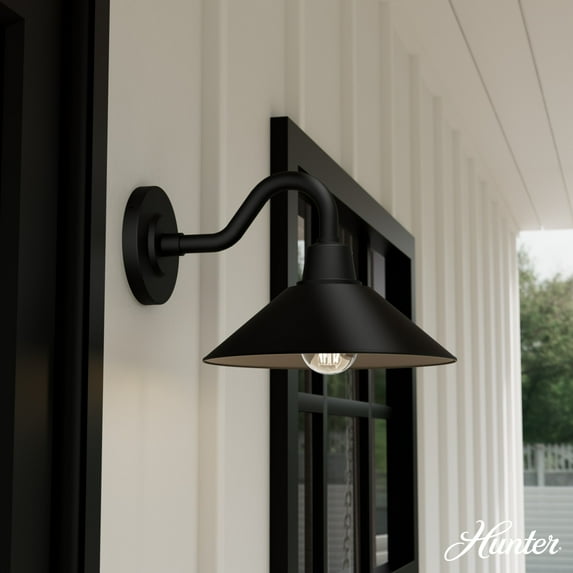 Hunter - Skyflow 1-light Matte Black, , Dimmable, Modern Style, Cone Shaped, for Bedrooms, Dining, Living Rooms - 46021
