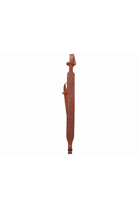 Sling with Stock and Barrel Loops Leather Rifle Sling with Loop Chestnut