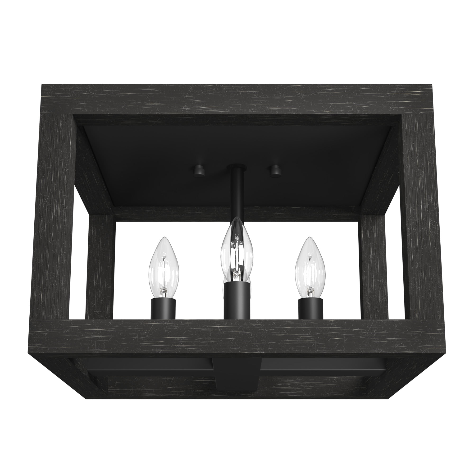 Squire Manor Matte Black 12'' Aluminum LED Flush Mount Ceiling Light