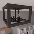 thumbnail image 1 of Hunter - Squire Manor 4-light Matte Black, Medium Size Flush Mount Light, Dimmable, Modern Style, for Bedrooms, Dining, Living Rooms - 19088, 1 of 7
