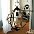 thumbnail image 1 of Hunter - Stone Creek 1-light French Oak, Medium Size Pendant Light, Dimmable, Rustic Style, Sphere Shaped, for Bedrooms, Dining, Living Rooms - 19221, 1 of 8