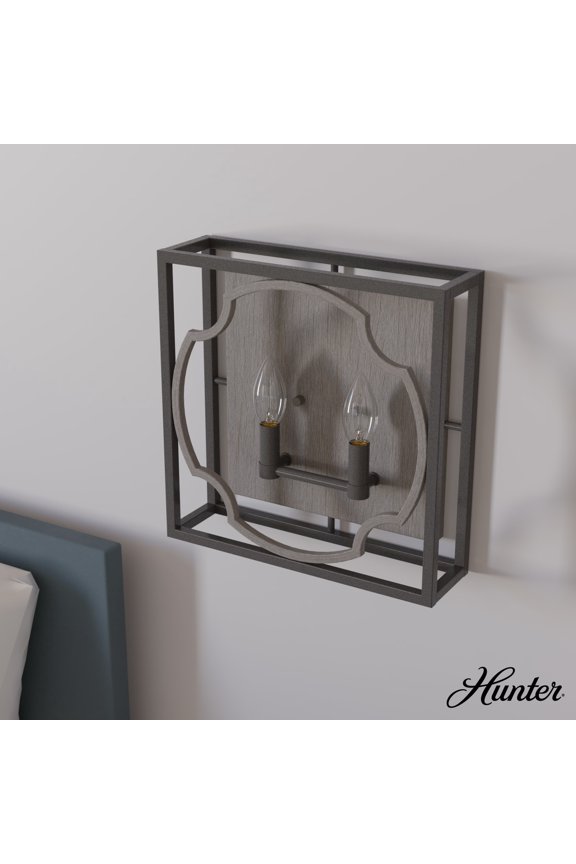 - Stone Creek 2-light Noble Bronze, Medium Size Sconce Light, Dimmable, Rustic Style, for Bedrooms, Dining, Living Rooms - 19228