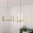thumbnail image 1 of Hunter - Sunjai 7-light Alturas Gold, Extra Large Chandelier, Dimmable, Linear Shaped, for Bedrooms, Dining, Living Rooms - 19986, 1 of 9