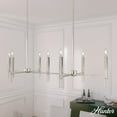 thumbnail image 1 of Hunter - Sunjai 7-light Brushed Nickel, Extra Large Chandelier, Dimmable, Linear Shaped, for Bedrooms, Dining, Living Rooms - 19985, 1 of 9