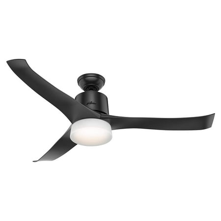 Hunter Symphony 54" Smart Home Ceiling Fan w/ LED Light, Matte Black