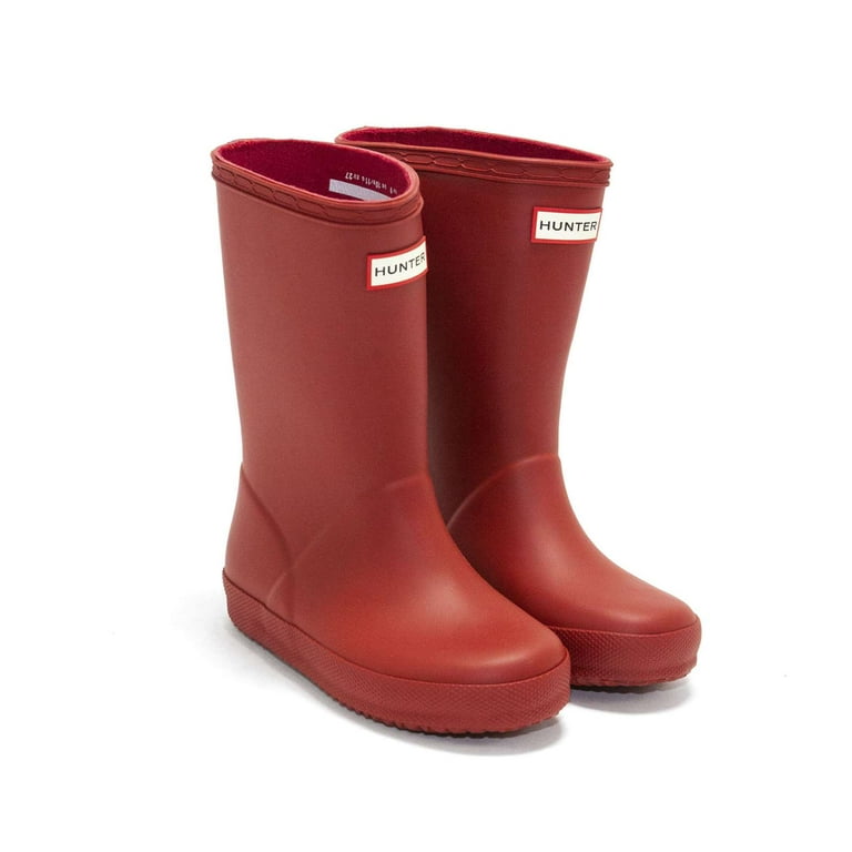 Red hunter boots kids sale