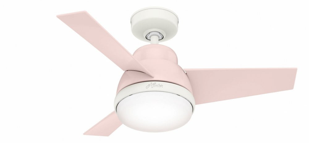 Blush Pink 36" Indoor Ceiling Fan with LED Light and Remote