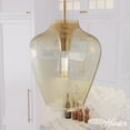 thumbnail image 1 of Hunter - Vidria 1-light Alturas Gold, Medium Size Pendant Light, Dimmable, Formal Style, Bell Shaped, for Bedrooms, Dining, Living Rooms - 45236, 1 of 7