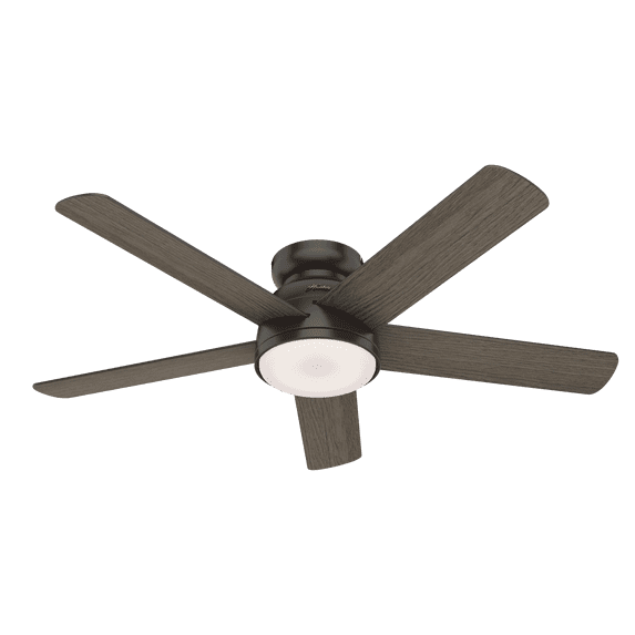 Hunter WiFi 54" Romulus Noble Bronze Ceiling Fan with Light Kit and Remote