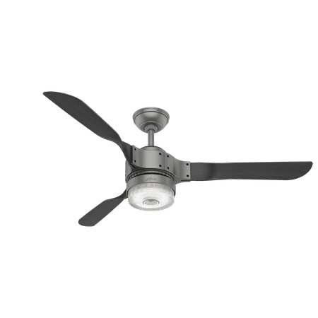 Hunter Wifi 54" Apache Matte Silver Ceiling Fan with Light Kit and Remote