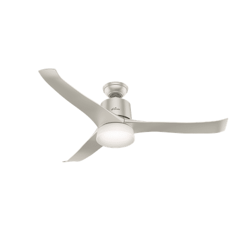 Hunter Wifi 54" Symphony Matte Nickel Ceiling Fan with Light Kit and Remote