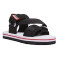 thumbnail image 1 of Hunter Women's Ankle Strap Hook And Loop Sandal In Black White Red Size 5, 1 of 6