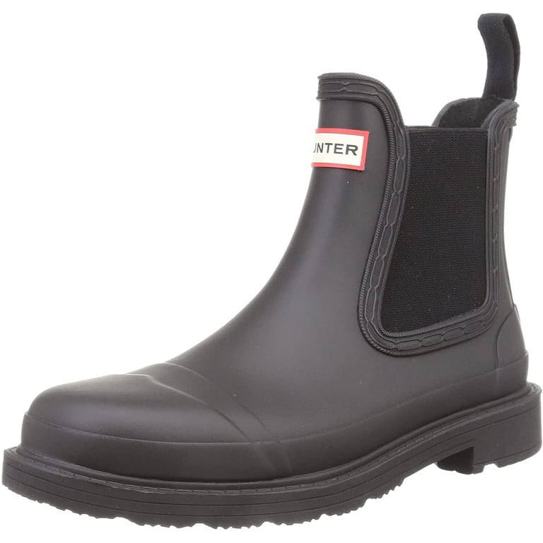 靴 HUNTER UK6 WOMENS COMMANDO CHELSEA BOOT Hunter Women's Commando Chelsea in Black, 6 US - Walmart.com