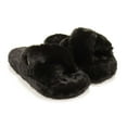 thumbnail image 1 of Hunter Women's Faux Fur Flatform Crossover Slide, Black,7 M US, 1 of 7