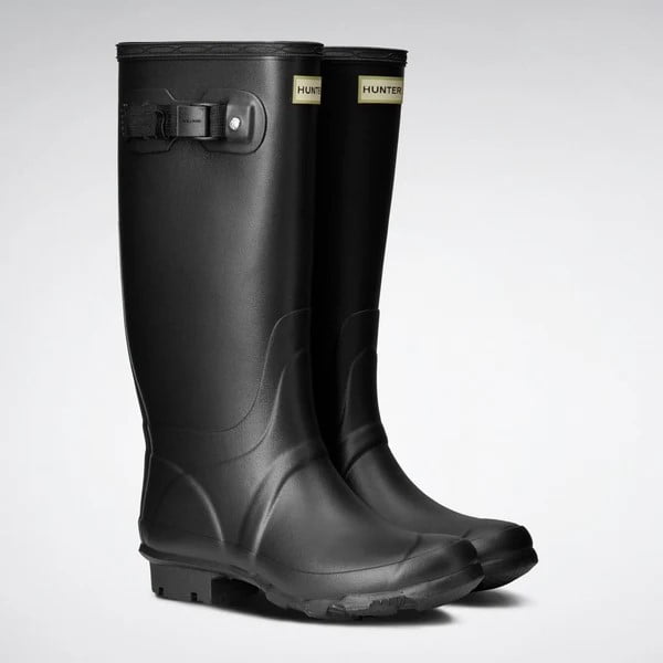 専用 HUNTER Rain boots black shoes 38 Hunter Men's Original Short Rain Boot, Black,8 M US