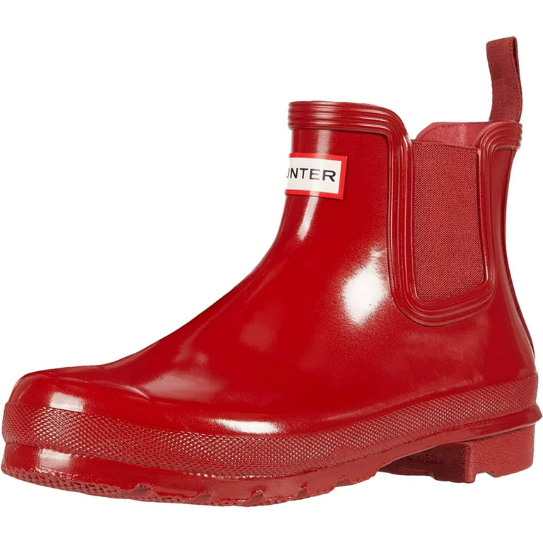 Red hunter boots size 7 sale