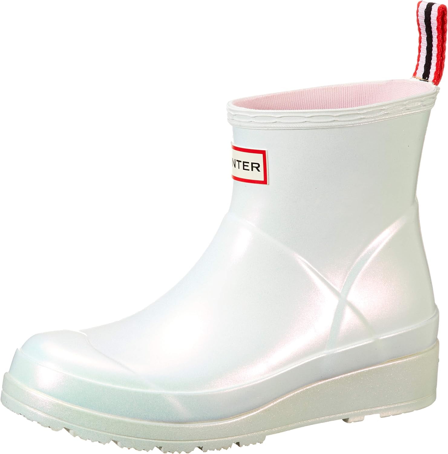 Hunter Women's Original Play Short Nebula Rain Boots, Silver