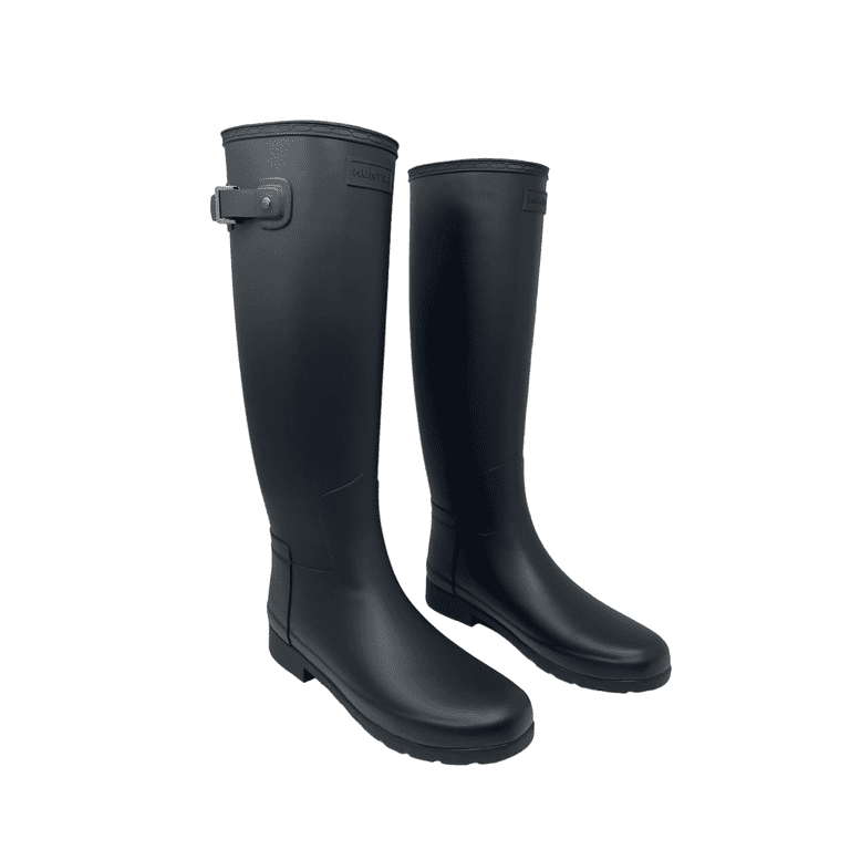 Hunter black rubber boots on sale