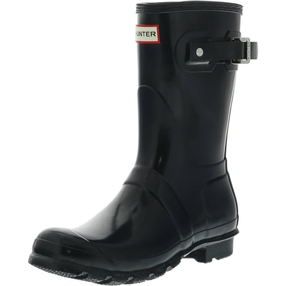 Hunter Women's Original Short Gloss Navy Mid-Calf Rubber Rain Boot - 10M