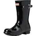 thumbnail image 1 of Hunter Women's Original Short Gloss Rain Boot, Black,11 M US, 1 of 8