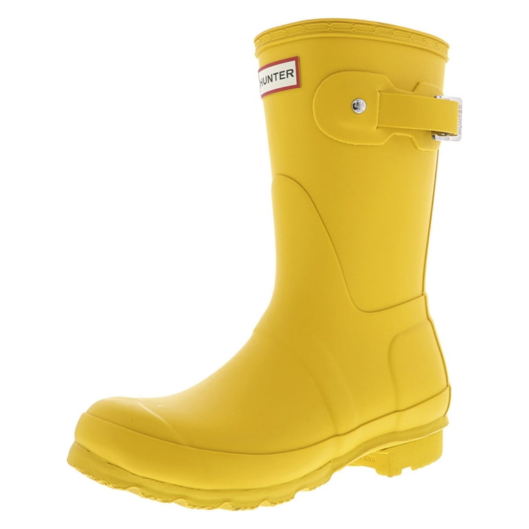 Hunter short hotsell yellow rain boots