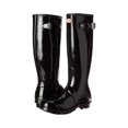 thumbnail image 1 of Hunter Women’s Original Tall Gloss Rain Boots, Black, Waterproof Rubber Boots, Size 9, 1 of 5