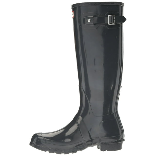 Hunter Women's Original Tall Gloss Rain Boots: Dark Slate - SIZE 7 ...