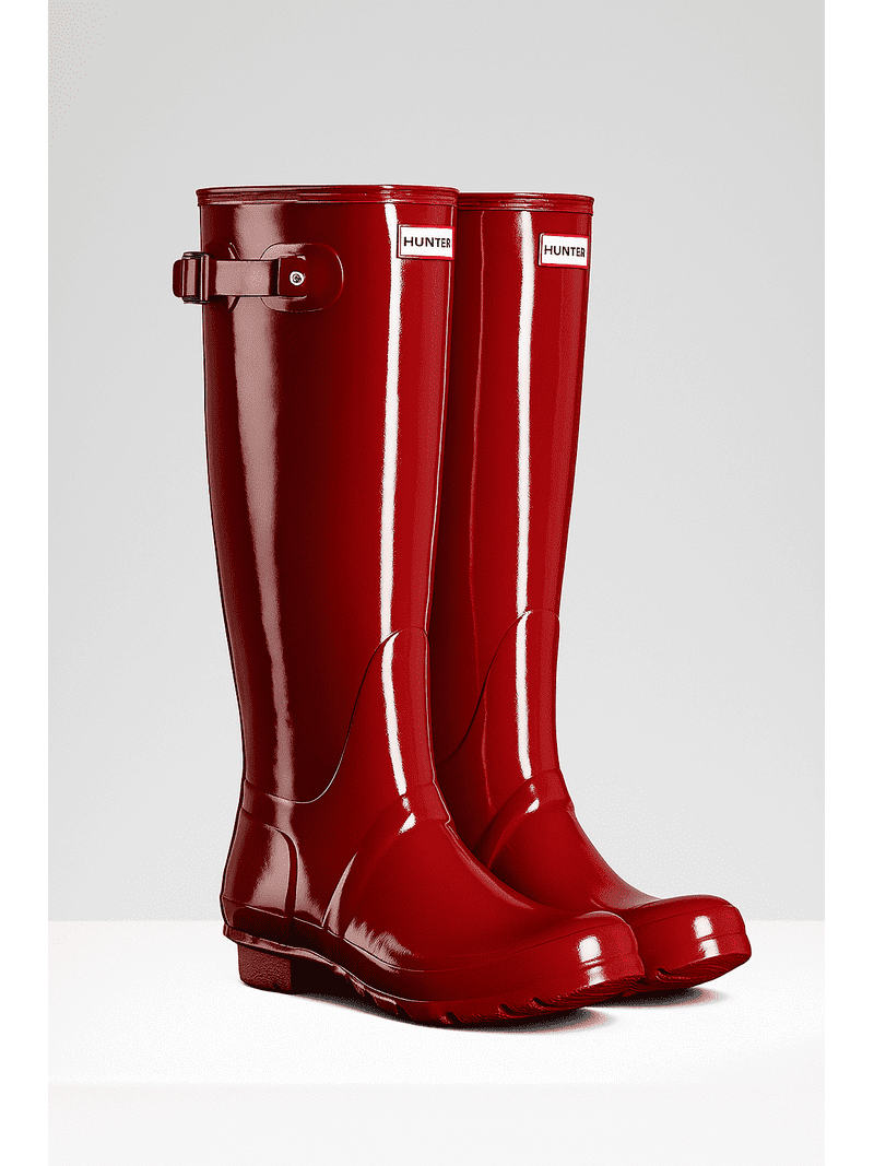 Hunter Women Hunter Gloss Red Tall Rubber Rain Boots main image 1