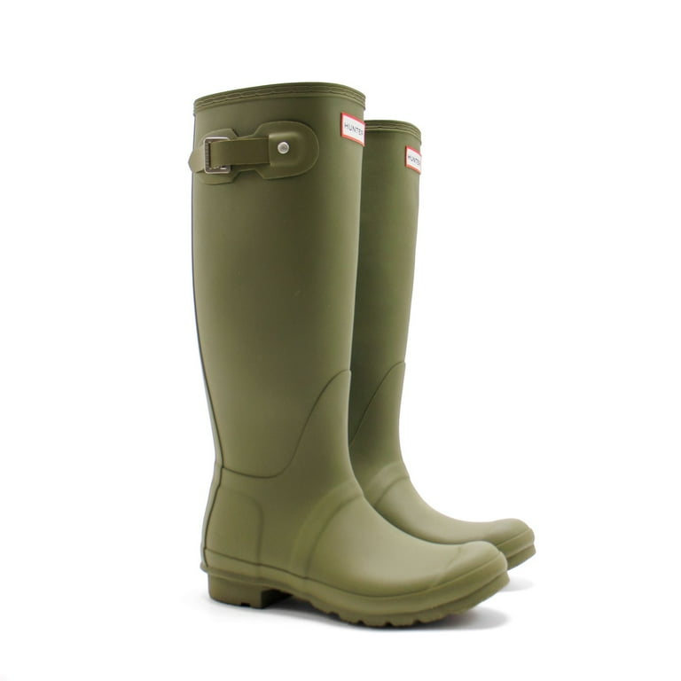 Hunter Women's Original Tall Rain Boot, Olive Leaf,9 M US