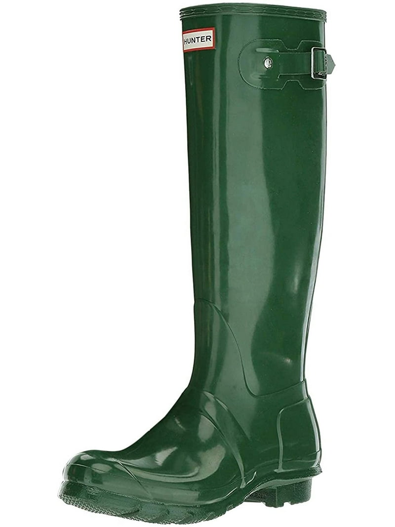 レインブーツ HUNTER WOMEN ORIGINAL 20 TOLL RAIN BOOTS GREEN GROSS UFT7000 Hunter Women's Original Tall Waterproof Gloss Rain Boots