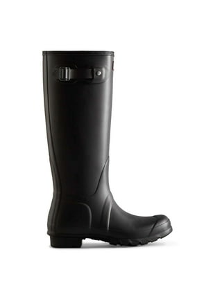Hunter Original Tall Backstrap Print Rain Boot for Women - Synthetic Upper  with Textile Lining, Buckle Closure, and Outsole