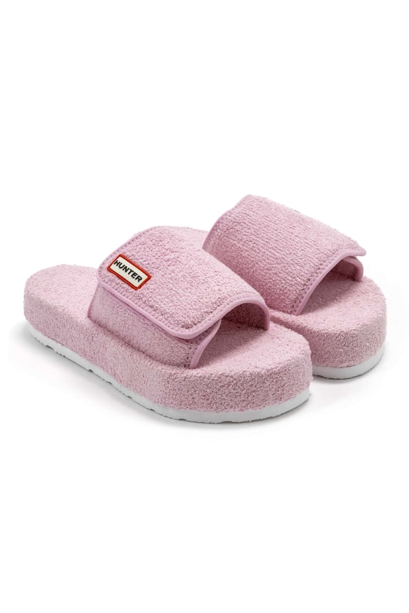 Women's Original Terry Towelling Logo Slide, Fox Glove,11 M US