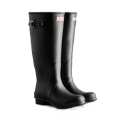 レインブーツ HUNTER WOMEN Original Chelsea Gloss Rain Boots Black WFS2078 Hunter Original Chelsea Boots