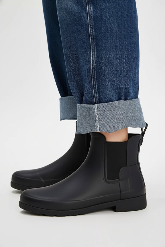 Women's Refined Slim Fit Chelsea Boots Black WFS2201RMA BLK