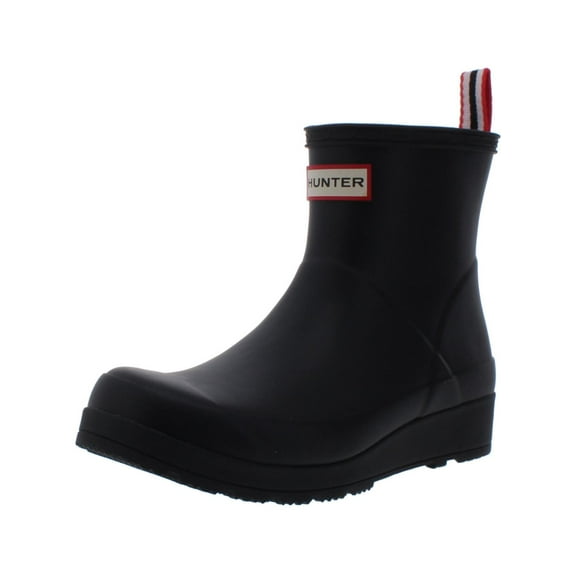 Hunter Women's Rubber Original Play Short Rain Boots, Black, Size 10