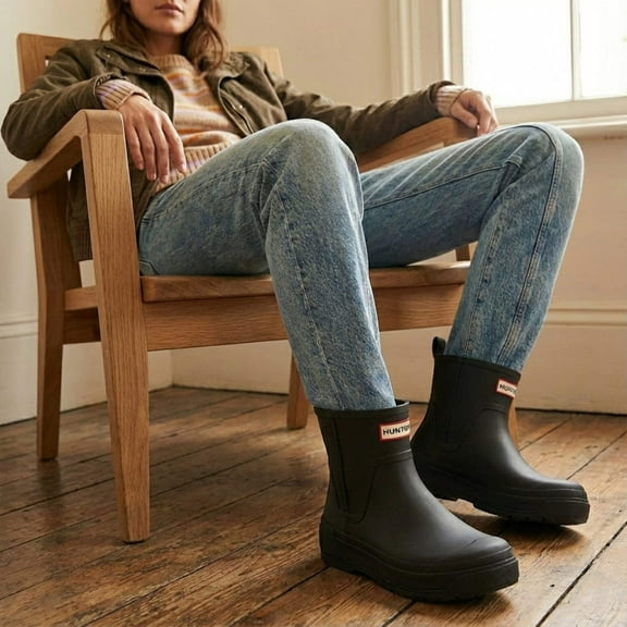 Hunter Women's Wales Waterproof Rain Booties Black HWWALES 001